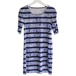 Lilly Pulitzer navy stripe seashell T shirt dress 